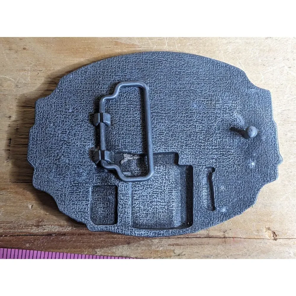 Vintage Electrician Belt Buckle Pewter Tone Metal Electrical Lineman Tools Gift
